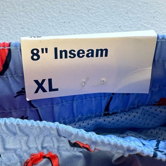 Old Navy Pink Flamingo Printed Swim UPF 40 Trunks 8 Inch Inseam - NWT with Flaw - Picture 10 of 13